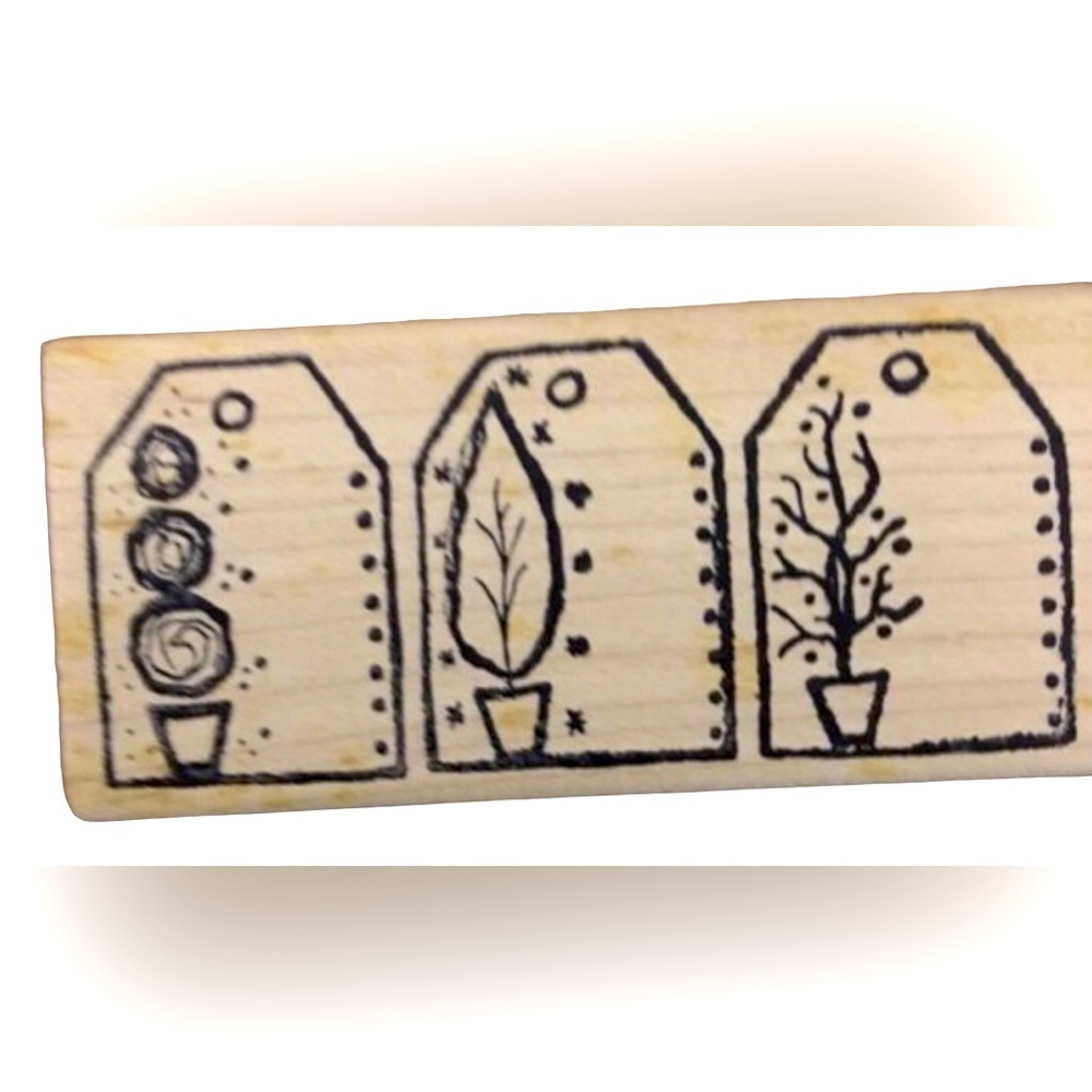 Magenta Wood Mounted Rubber Stamp
